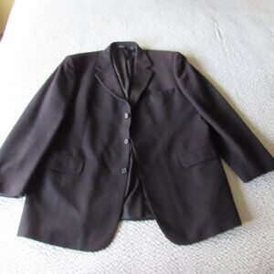 Brooks Brothers Black Cashmere 46 Sports Coat Blazer 3 Button